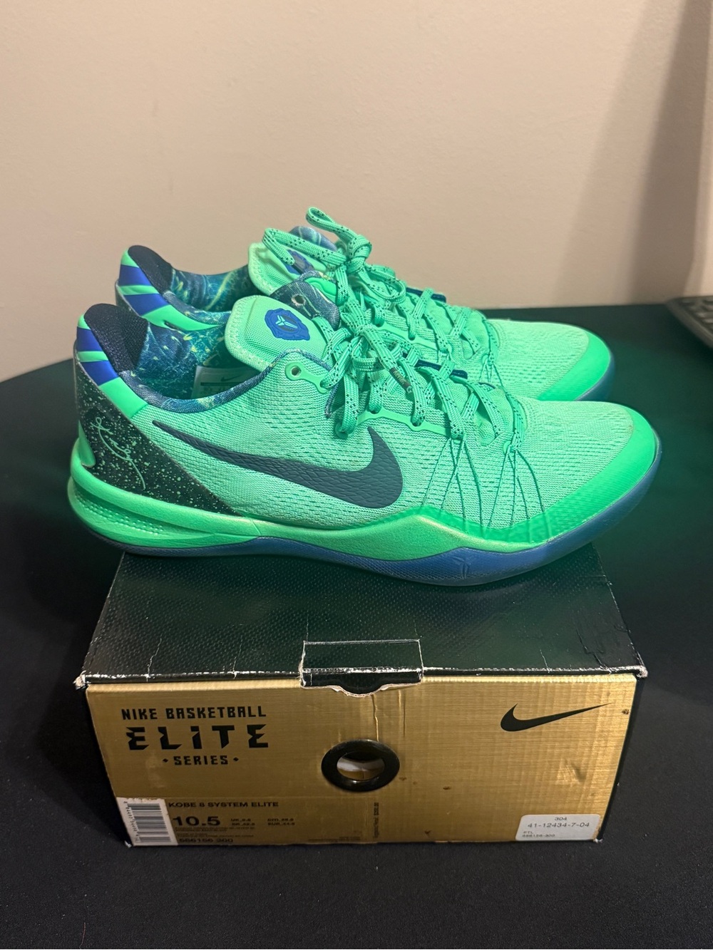 Nike Kobe 8 Elite “Superhero” Green/Blue/Black Low Top Sneakers Men’s Size 10.5